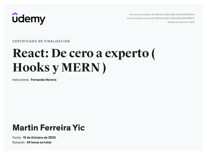 React: De cero a experto (Hooks y MERN)