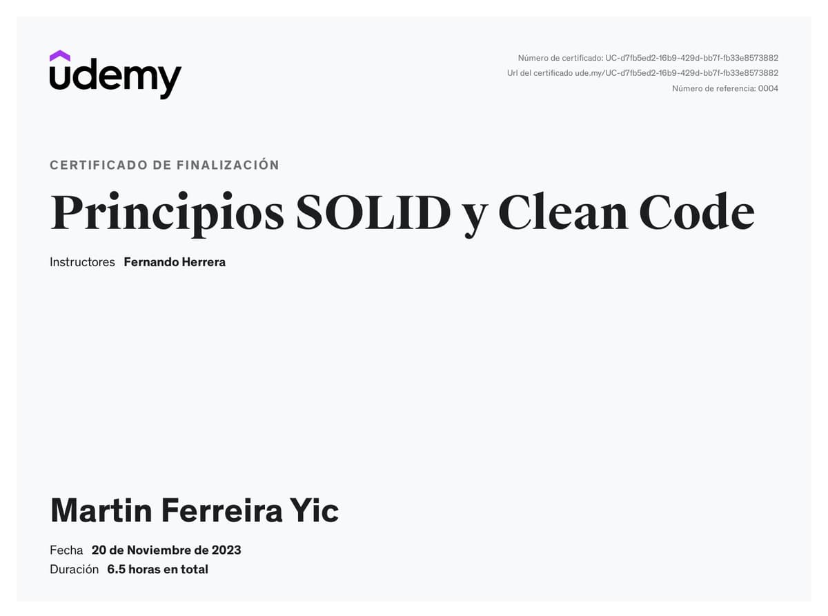 Principios SOLID y Clean Code